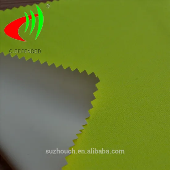 hi vis fabric modacrylic fabric with pu heat transfer film for hi vis jacket