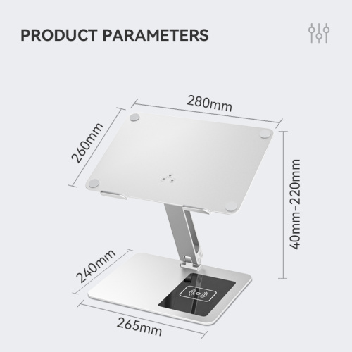 Suporte ergonômico para laptop para altura ajustável de mesa