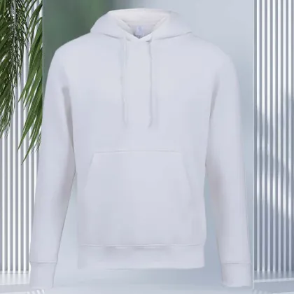 White Fleece Hoodie Custom Logo Edition