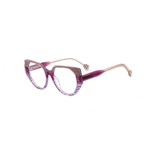 Mixed Gradient Layered Acetate Round Cat-Eye Optical Frames