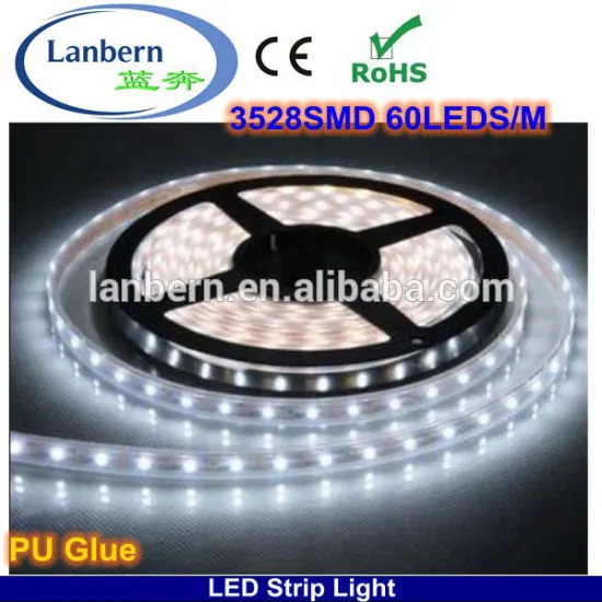High Brightness 12v/24v LED Flex SMD3528 120 led per meter strips CE&ROHS 2years warranty