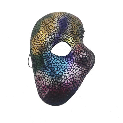 Máscara de media cara con un alboroto de colores