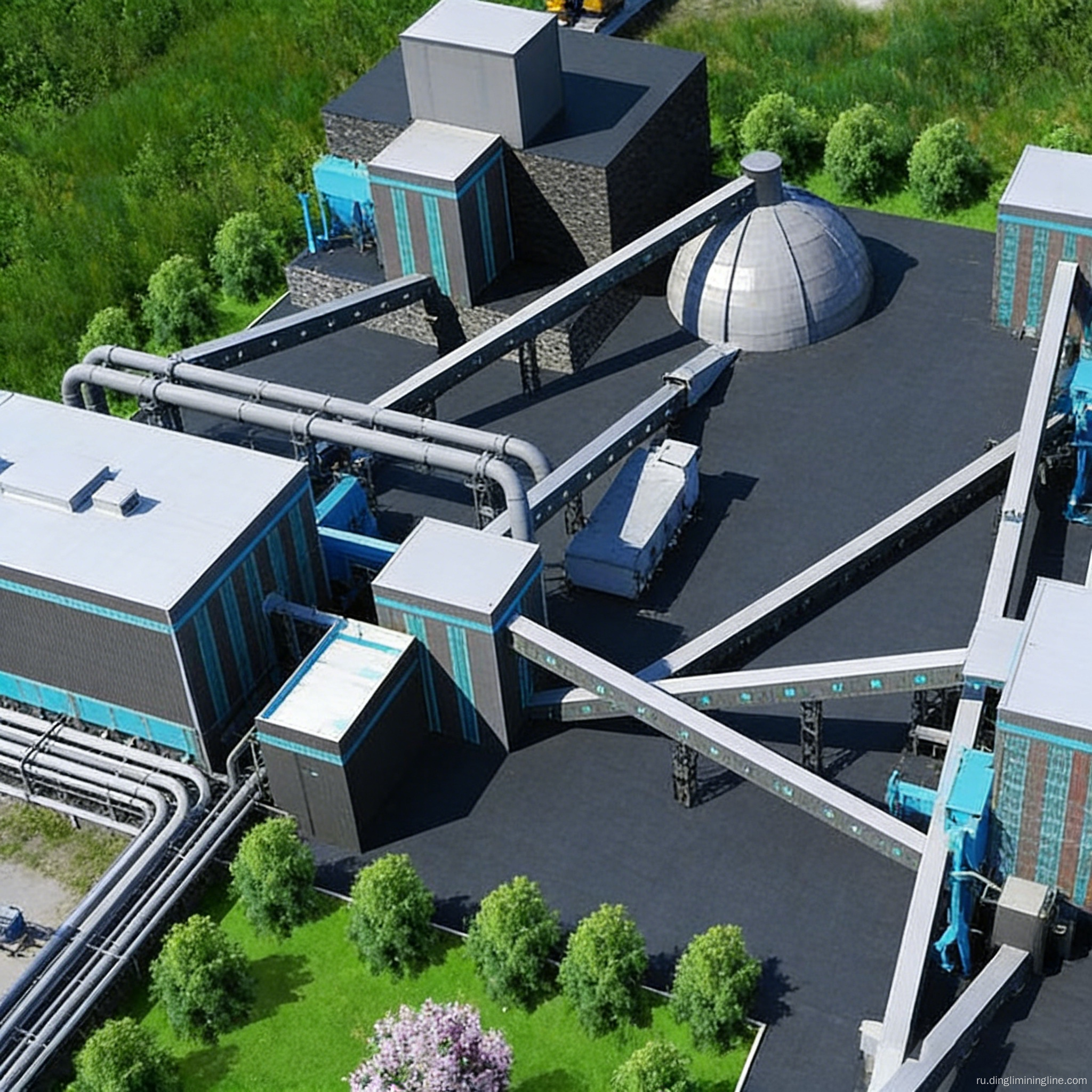 Линия по производству экологически чистого песка и заполнителя производительностью 1200 т/ч