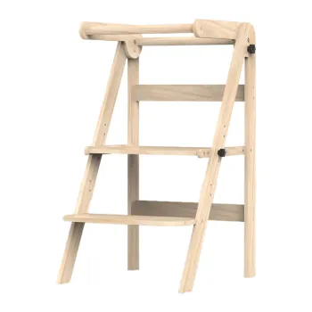 Adjustable Height Kids Montessori Learning Tower Wooden Kitchen Step Stool