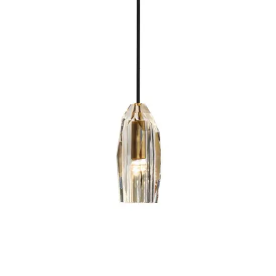INSHINE Glass Abstract Brass Pendant Light