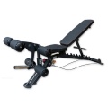 Schwarzes Fitnessstudio -Bein -Locken -Bench -Maschine