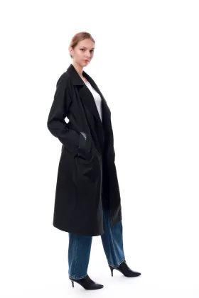 Women's Black Casual Windbreaker