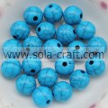 Acryl Spacer Geassorteerde Massief Ondoorzichtige Ronde Crack Losse Kralen Bedel 6 MM Turquoise Kleur