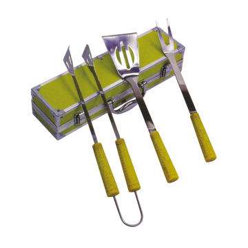 Conjunto de 3 peças para churrasco com alça TPR