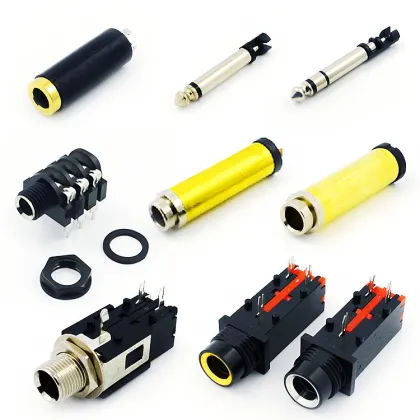 6.35mm Microphone CK Socket Audio Video Interface Gold-Plated Microphone Base