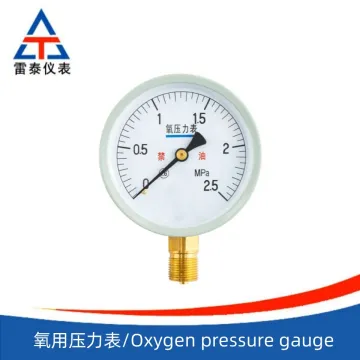 Stainless steel radial oxygen pressure gauge