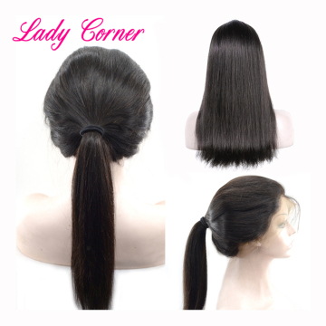 Peruvian straight 360 lace frontal wig human hair