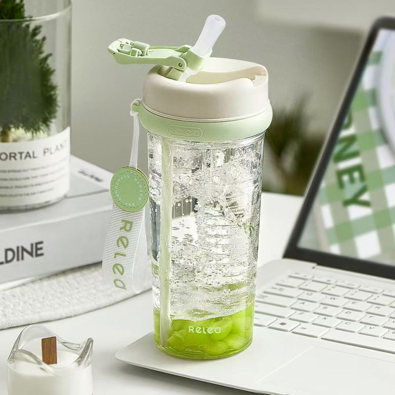 Heat - resistant Portable Plastic Straw Cup