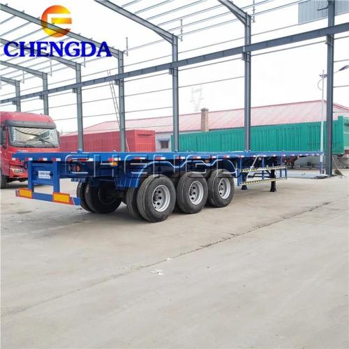 3 Axel Flatbed Container semi trailer