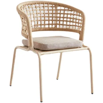 Modern Aluminium Frame Outdoor Garden Chairs for Courtyards and Parks