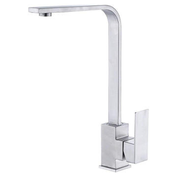 Modern Brushed Nickel Ceramic Single Handle Kitchen Faucet for Hotel Apartments