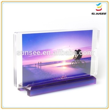 High quality factory price fashion design newest shape acrylic sex photo frame with 100% virgin material