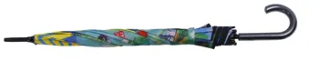 wooden shaft stick custom print umbrella