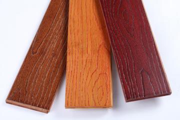 Solid Stained Bamboo Flooring Embossed Horizontal