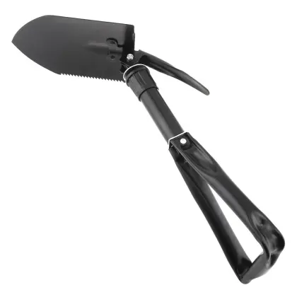 Military Shovel Highcarbon Steel Multifunctional Folding Shovel With Pouch Outdoor Camping Spade Survival Tools