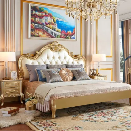 Simple Double Bed Made in China Turkey - Korean Bedroom Furniture