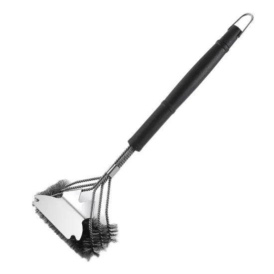 Grill Cleaner Brush with scraper Stainless grill rescue brush with scraper