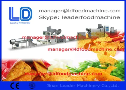 Fried Square Doritos Corn Chips Making Machine , 220kg/h Extruded Snacks Machinery