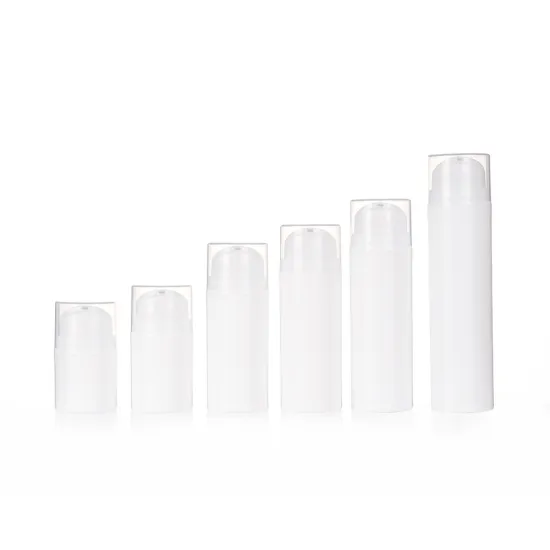 White PP Plastic Airless Lotion Pump Bottles