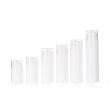 White PP Plastic Airless Lotion Pump Bottles