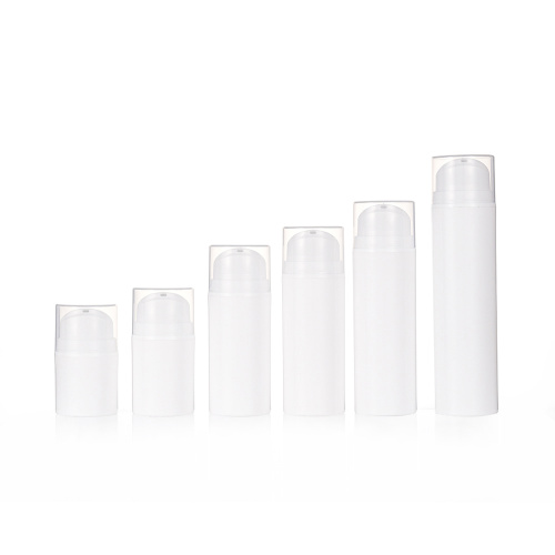 White PP Plastic Airless Lotion Pump Bottles