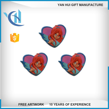 Wholesale heart shape 3d rubber fridge magnet
