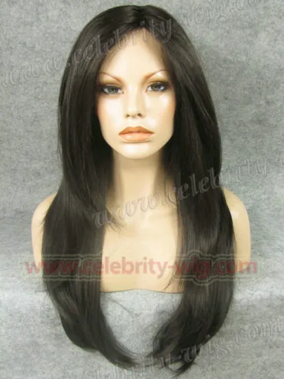 Long Natural Skin Top Synthetic Lace Front Wig Angelina Jolie Style