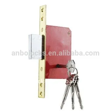 square laminated residential deadbolt lock body
