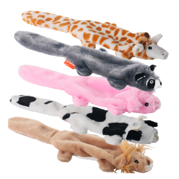 Giocattolo cigolio da masticazione personalizzato: 5 pacchetti peluche senza ripieno phirple crinking animal dog glay giocattolo