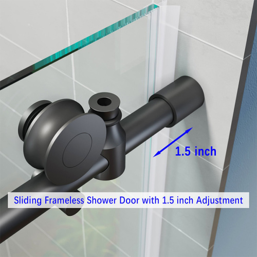 SALLY Matt-Black 10mm Glass Frameless Sliding Shower Door