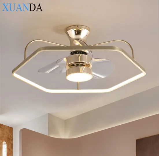 Modern Luxury Ceiling Fan with LED Lights and Remote Control for Living Room and Bedroom