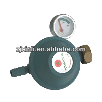 High Quality Auto LPG Gas Pressure Regulators with Meter, Zinc Alloy Gas Valve with Child Lock Switch