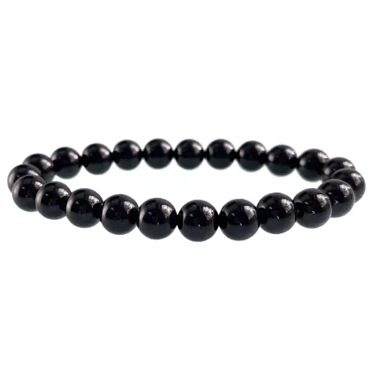 Blue Coral and Black Agate Stone Beaded Bracelets Wholesale