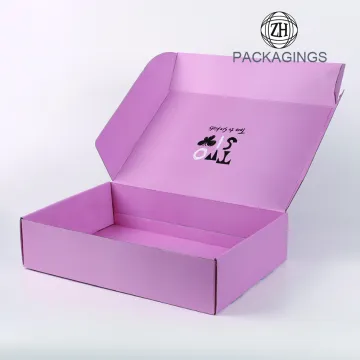 Double side printing pink cosmetic mailer box