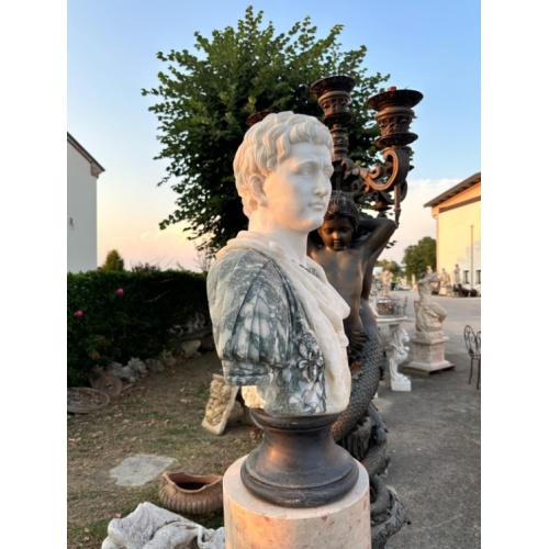 Exquisitely Sculpted Marble Classical Male Bust​