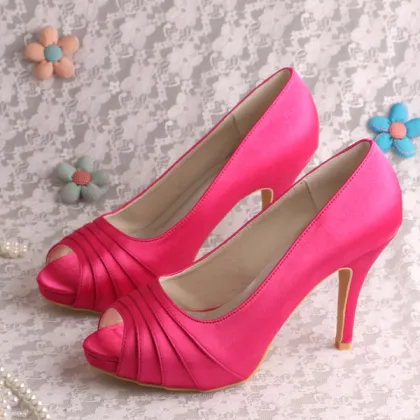 Purple Wedding Shoes for Bride High Heeled