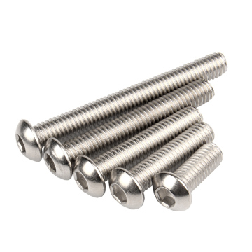 Rust-Resistant 18-8 Stainless Steel Button Head Drywall Screws for Wet Environments: M3-M8 Thread Sizes, 10mm Length - Includes Brass Fasteners