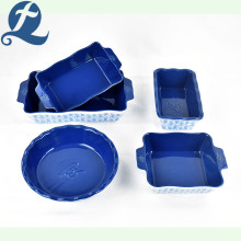 High Quality Printing Stoneware Lotus Leaf Baking Pan