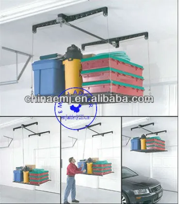 Pro HeavyLift 4-by-4-Foot Cable-Lifted Storage Rack