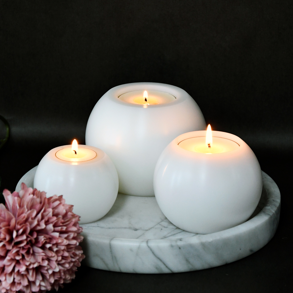 White Candle Holder