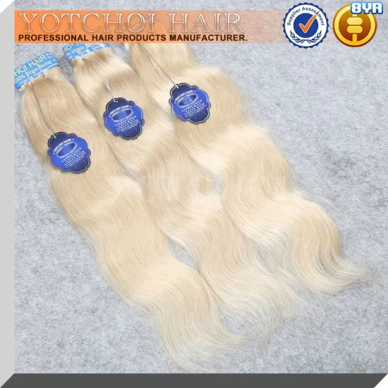 Alibaba 10 years gold supplier cheap hair extensions blonde hair