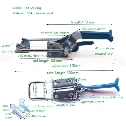 Stainless Steel Heavy Duty Push Quick Release Toggle Clamps