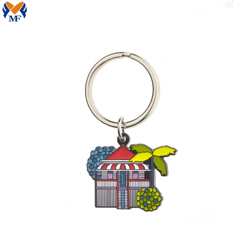 Metal Enamel House Keyring