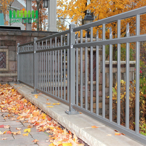 Powder coated steel matting fence