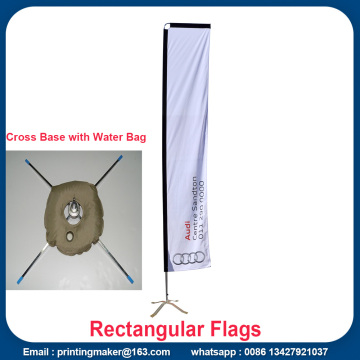 Custom Fabric Rectangular Flags Banners with Flagpole